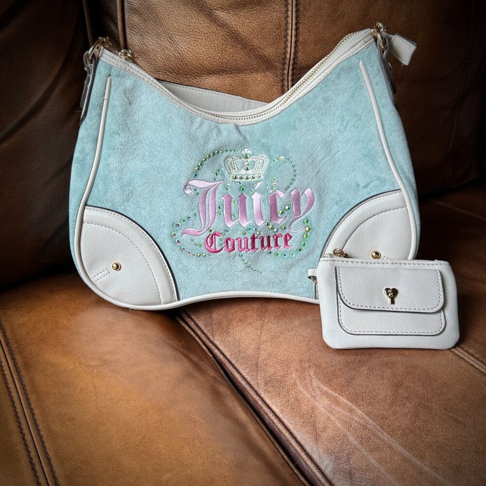 Juicy Couture Sage Crystal Dreamy Shoulder Bag & Card Case